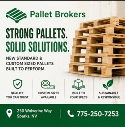 PalletBroker's tweet photo. We are a premier pallet supplier, manufacturer and recycler. #pallets, #palletmanufacturer, #commercialpalletservice, #pallettransportation, #palletdelivery, #palletslasvegas, #lasvegaspallets, #palletsreno, #renopallets https://t.co/w4qIRdRc86