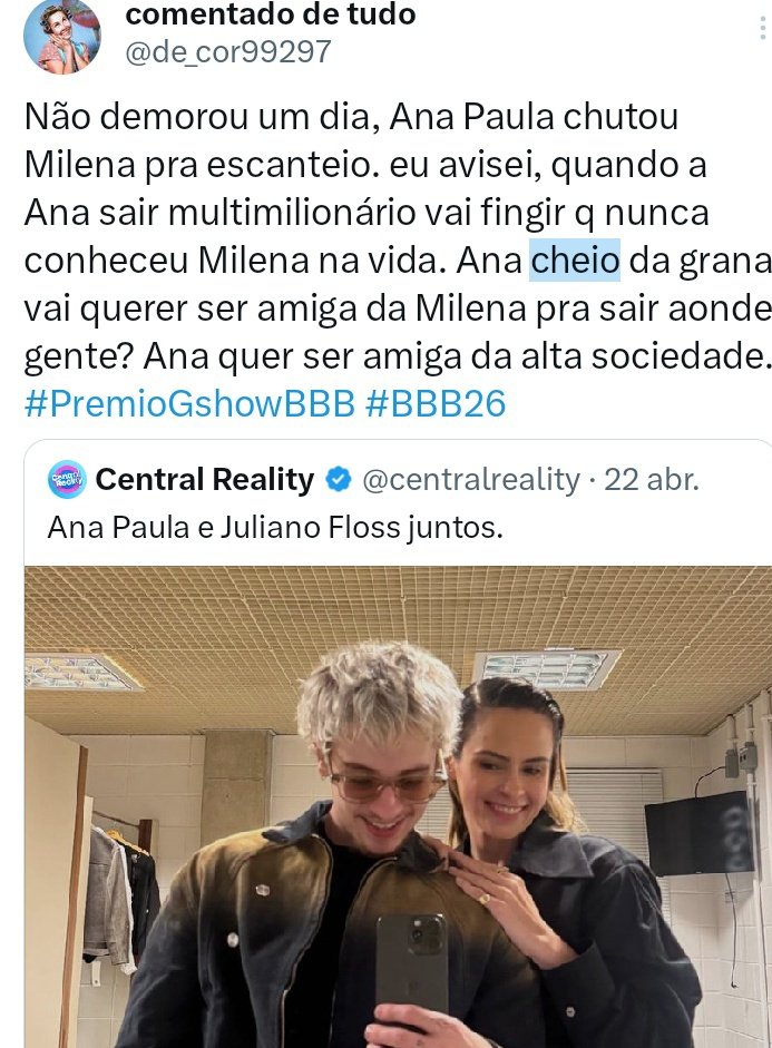 comentado de tudo tweet media