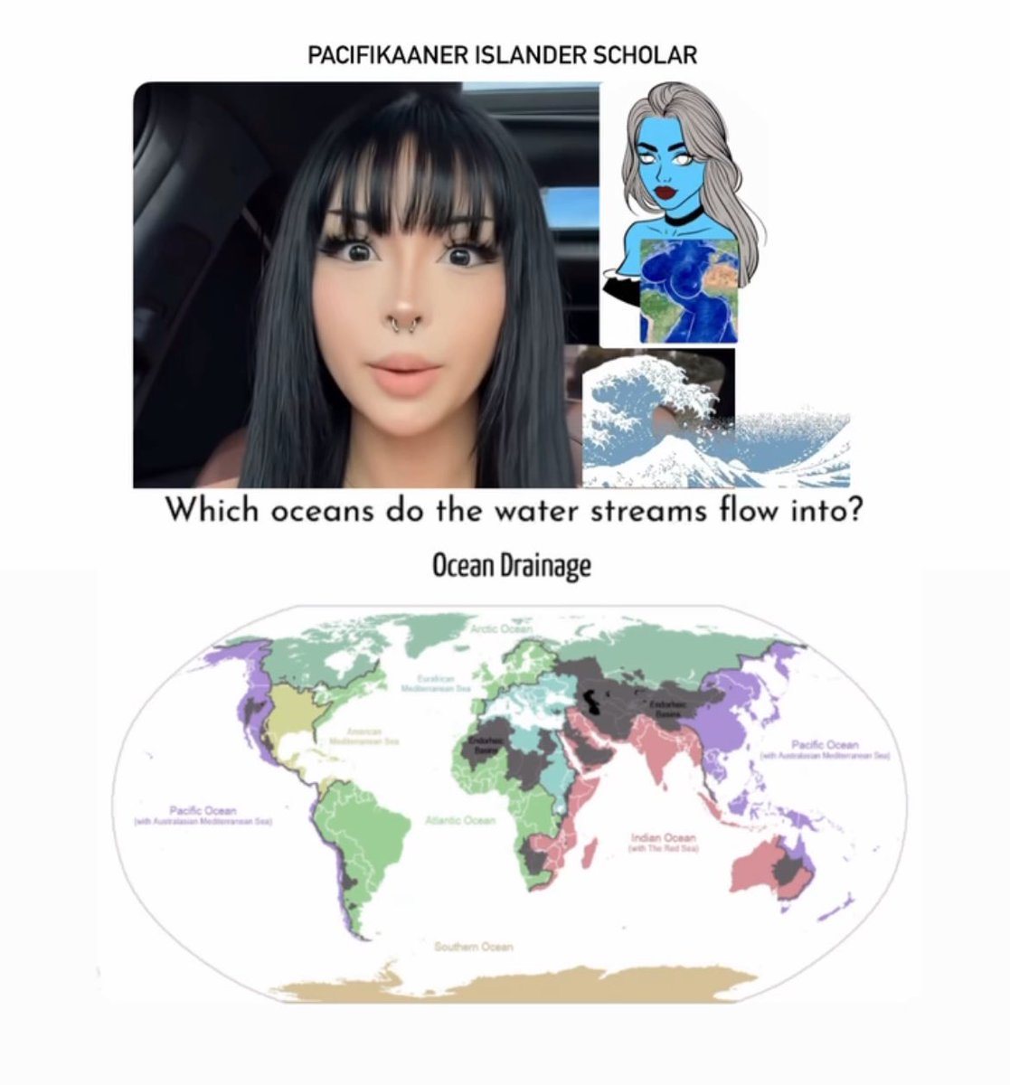 pacifikaaner's tweet image. Which oceans do the water streams flow into #geography #map #maps #mapper #mapping #cartography #fact #facts #interestingfacts #interesting #fyp #meme #memes #dankmemes #dailymemes