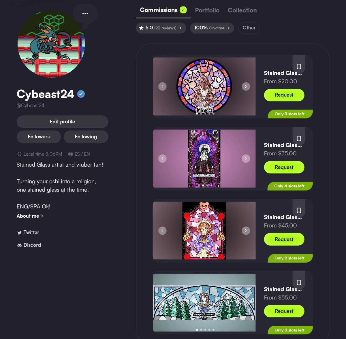 Cybeast24's tweet photo. Do you worship your oshi? Do you want your followers to worship you? Then what better way to do so than with a stained glass!

Hello, I'm Cybeast24! Stained glass artist and vtuber enthusiast!

If you're interested in working with me you can check my VGen with all my info! https://t.co/pQnNUP42gG