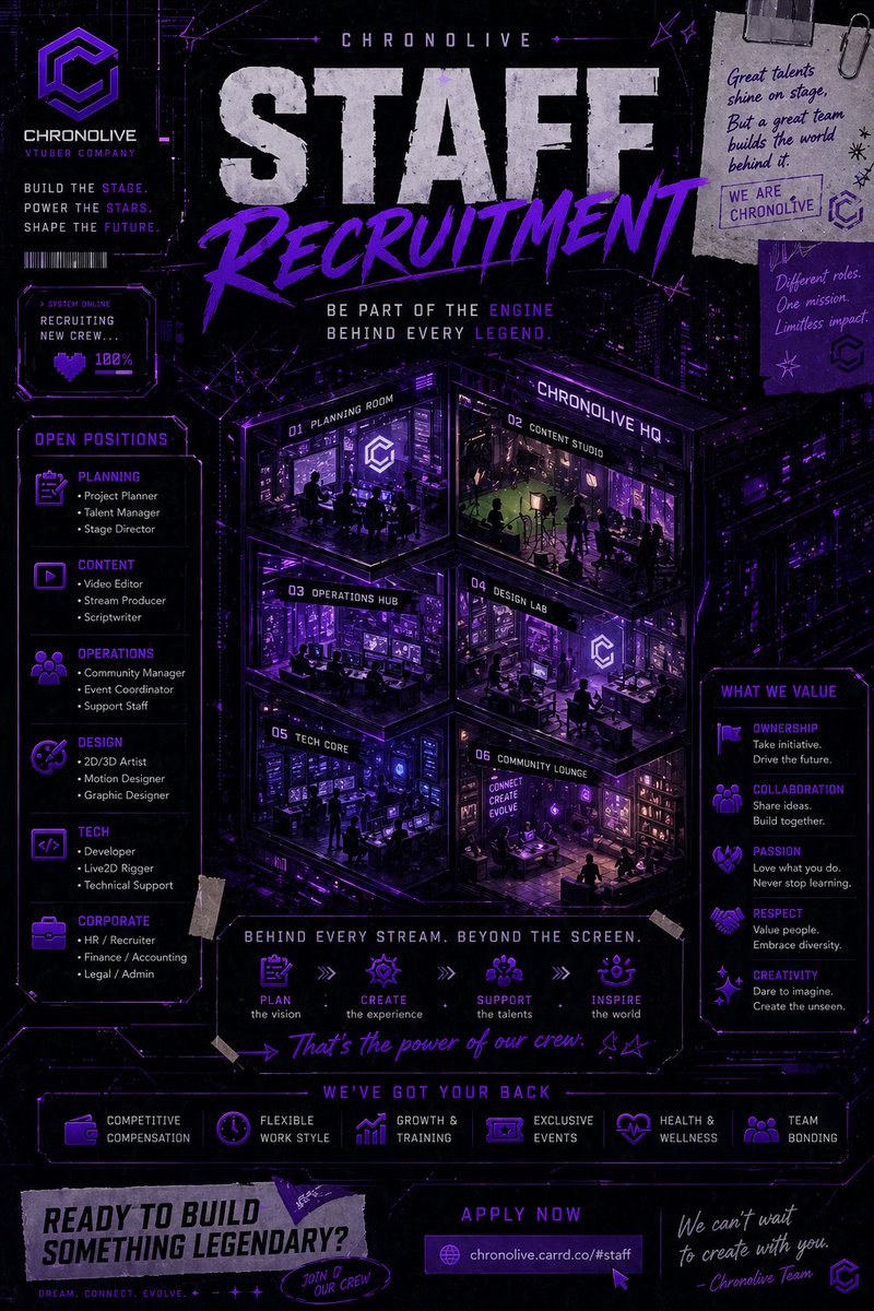 chrono_agency's tweet photo. We are looking for staff members for Chronolive. Anyone who's interested can join our discord server and apply!
#chronoverse #chronolive https://t.co/Vckn0zoMLH