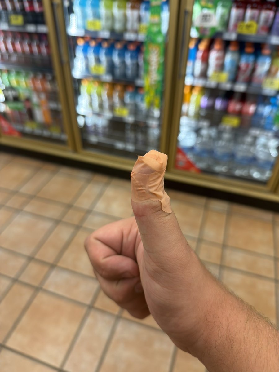 WxScholl's tweet photo. Just cut my finger on a broken Baja blast can #notwinning https://t.co/3vS6D7piDG