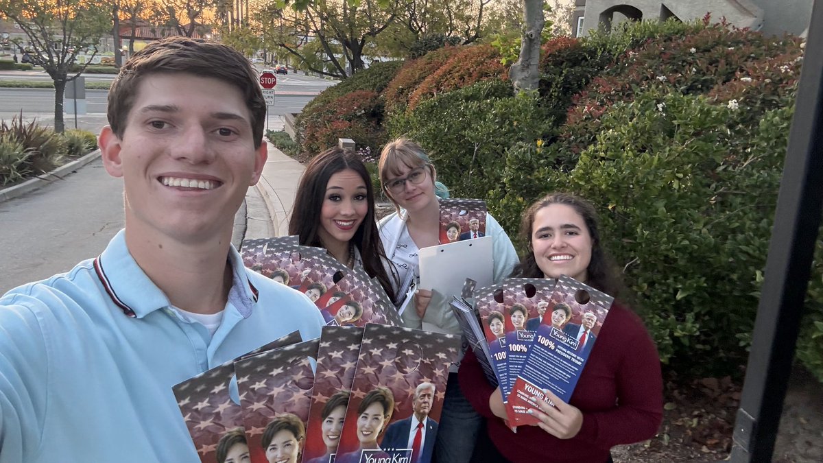 YoungKimCA's tweet photo. #TeamYoung had a busy weekend talking to voters across #CA40. Thank you to our exceptional volunteers and supporters!  We have less than 30 days until the primary election! https://t.co/SpeYPmyzKz