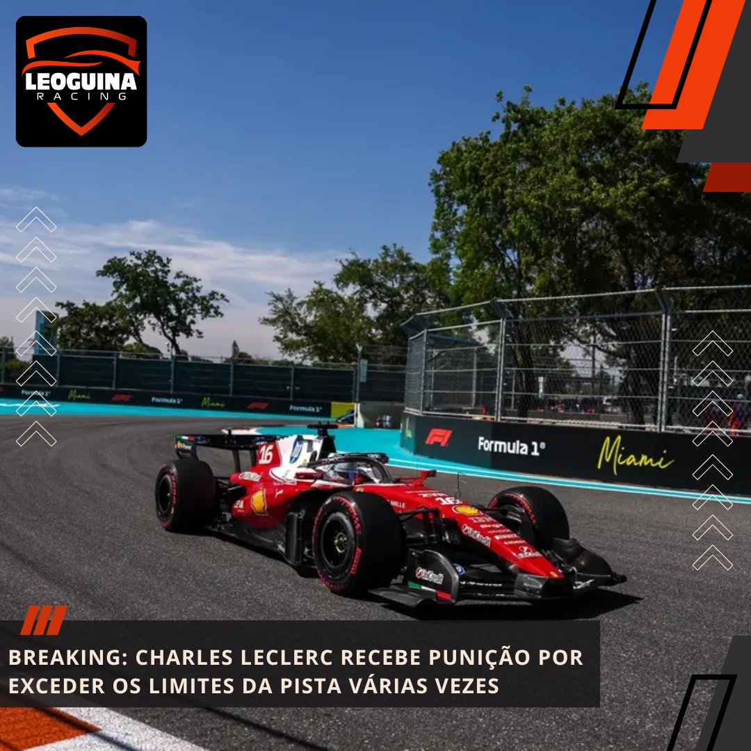 LeoGuina's tweet image. P8 em Miami. 🌴🏁

Charles Leclerc terminou na P6, porém ele foi punido com 20s pós-corrida, caindo para a P9. Na penúltima volta, Charles cortou chicanes para levar o carro danificado até o fim.

Os comissários entenderam que houve vantagem indevida.

#F1 #MiamiGP #Ferrari