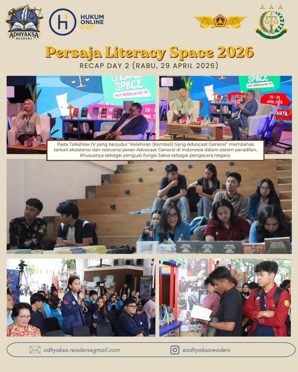 KejaksaanRI's tweet photo. Sampai jumpa di PERSAJA Literacy Space berikutnya—mari terus rajin membaca dan menulis!
#KejaksaanRI #PERSAJALITERACYSPACE #PERSAJA #HUTPERSAJA75 https://t.co/dj2i3v5VtY