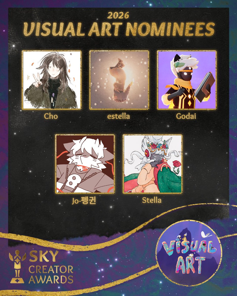 It’s official! ✅
Meet the 2026 Sky Creator Awards nominees! [Part 3 of 3]

Cheer on your favorite creators and check out their amazing creations by heading to thatskygame.com/creatorawards2…
