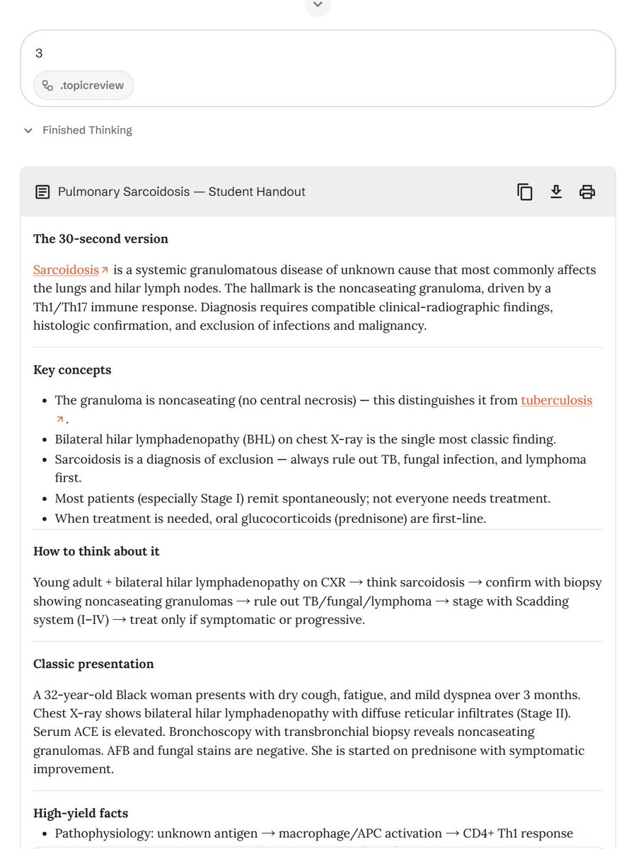dr_nikhilshah's tweet image. It finally produces an absolutely brilliant nuanced, well referenced output - see below for a student handout 
You can share this too - openevidence.com/ask/59908ec7-c… 
@EvidenceOpen - Hats Off!! What a brilliant piece of software this is. #MedicalEducation #MedEd #FOAMed #MedTwitter