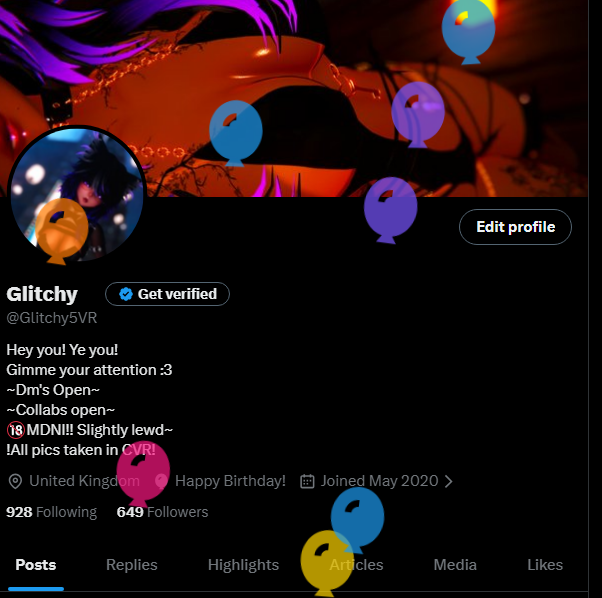Glitchy tweet media