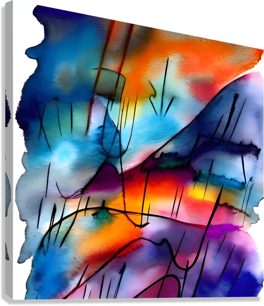 Esmonbijouart's tweet image. Vivid Flow 5: pure creative chaos! Swirling watercolors meet bold black lines for an expressive burst of energy. Trust the process and let your soul dance with colors. #AbstractArt #WatercolorPainting #ContemporaryArt #ExpressiveArt