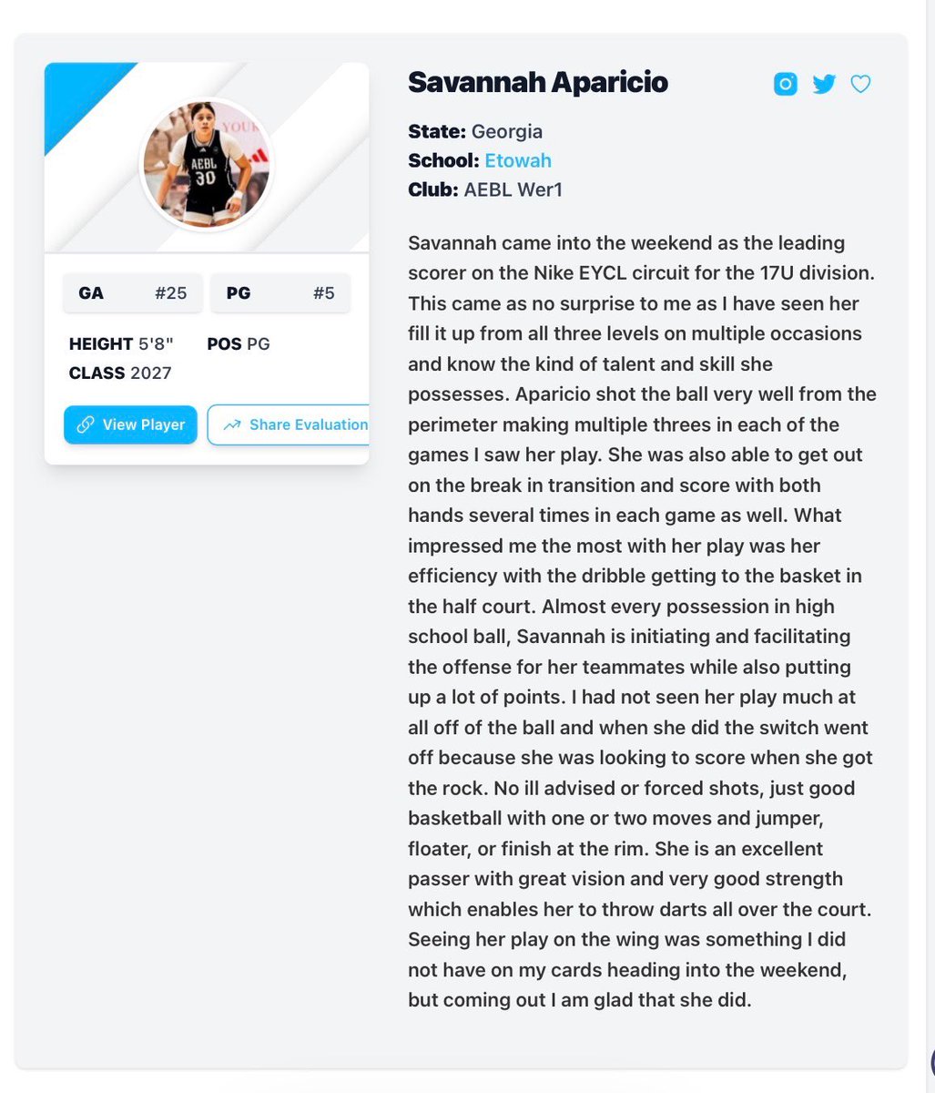 Savannah Aparicio tweet media