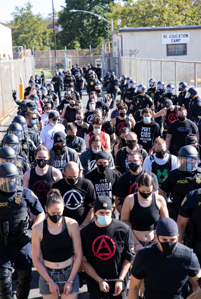 libtardsofpdx's tweet photo. Antifa is a domestic terrorist organization.

Full stop.

The federal government’s response is simple—deploy the National Guard with overwhelming force.

Arrest every masked black-bloc agitator on sight and prosecute them to the fullest extent of the law as domestic terrorists.

𝘕𝘰 𝘮𝘰𝘳𝘦 𝘬𝘪𝘥 𝘨𝘭𝘰𝘷𝘦𝘴.

End the two-tiered system—equal enforcement, zero tolerance for political violence.

America deserves safe streets again.

If they retaliate with violence, the state must 𝗕𝗥𝗨𝗧𝗔𝗟𝗜𝗭𝗘 them into permanent submission so they can never threaten law-abiding Americans ever again!

Lock the rest in re-education camps and keep them there indefinitely.

For the most violent threats, authorize lethal force on the spot!

𝘗𝘳𝘰𝘣𝘭𝘦𝘮 𝘴𝘰𝘭𝘷𝘦𝘥.

𝘕𝘰 𝘮𝘰𝘳𝘦 𝘮𝘦𝘳𝘤𝘺 𝘧𝘰𝘳 𝘵𝘦𝘳𝘳𝘰𝘳𝘪𝘴𝘵𝘴.