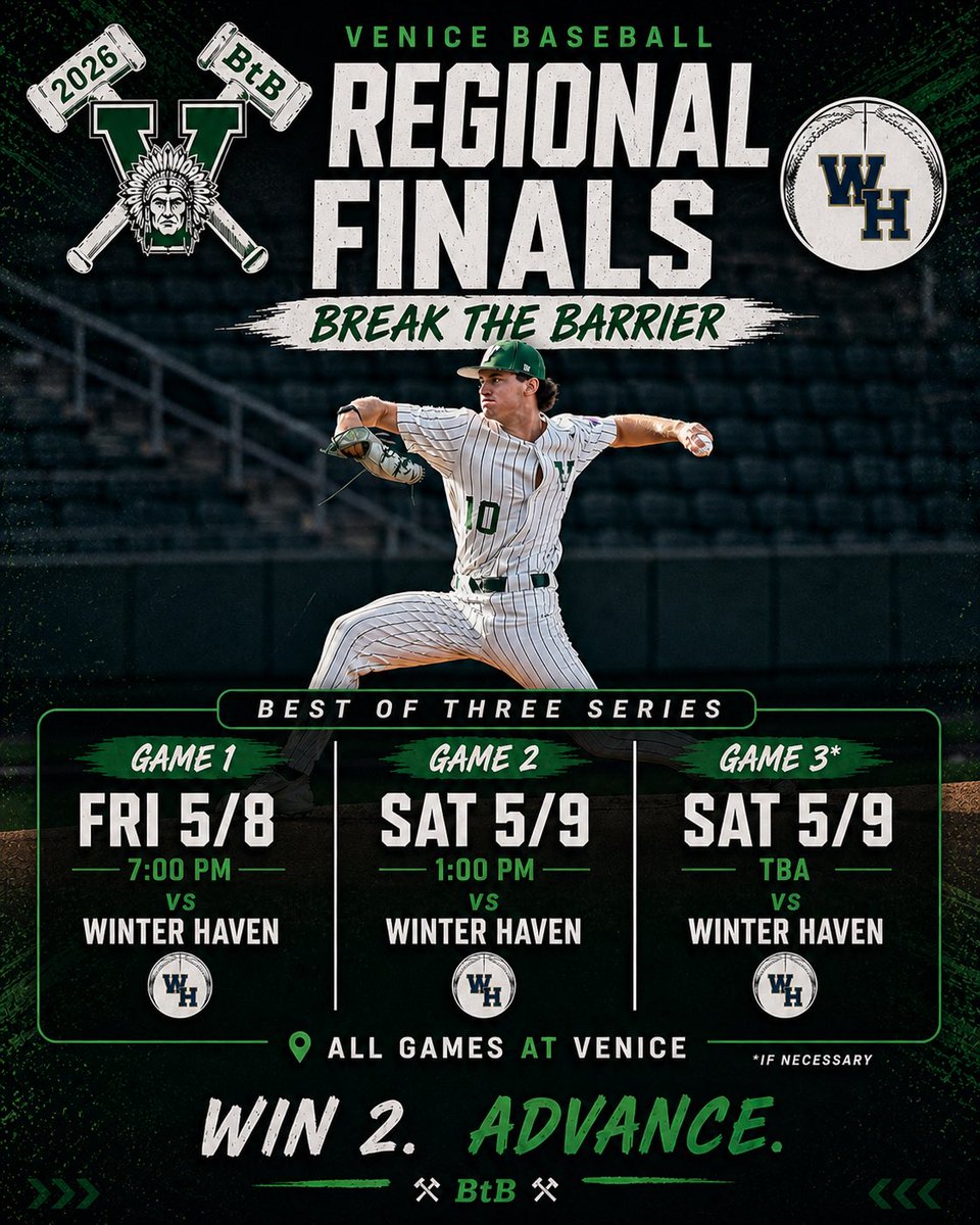 Venice High Baseball tweet media