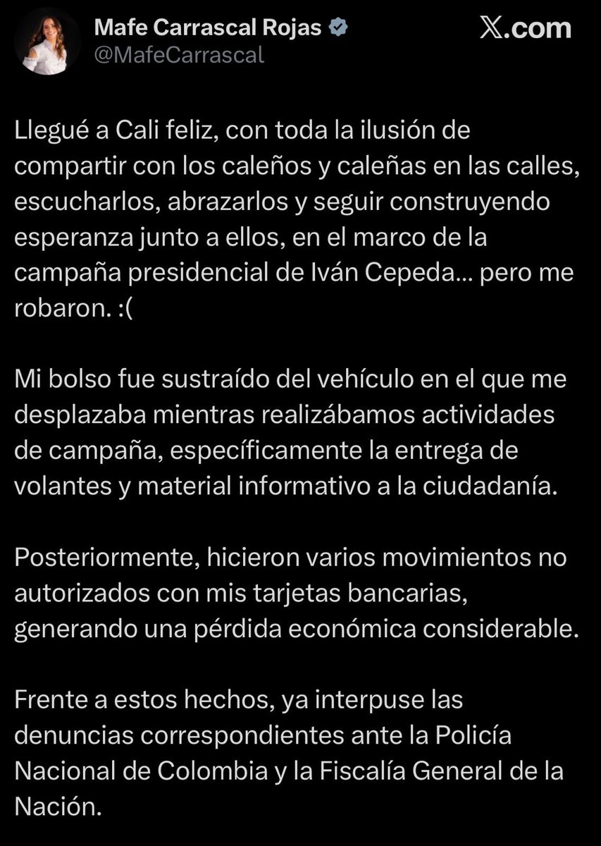 María Fernanda Cabal tweet media