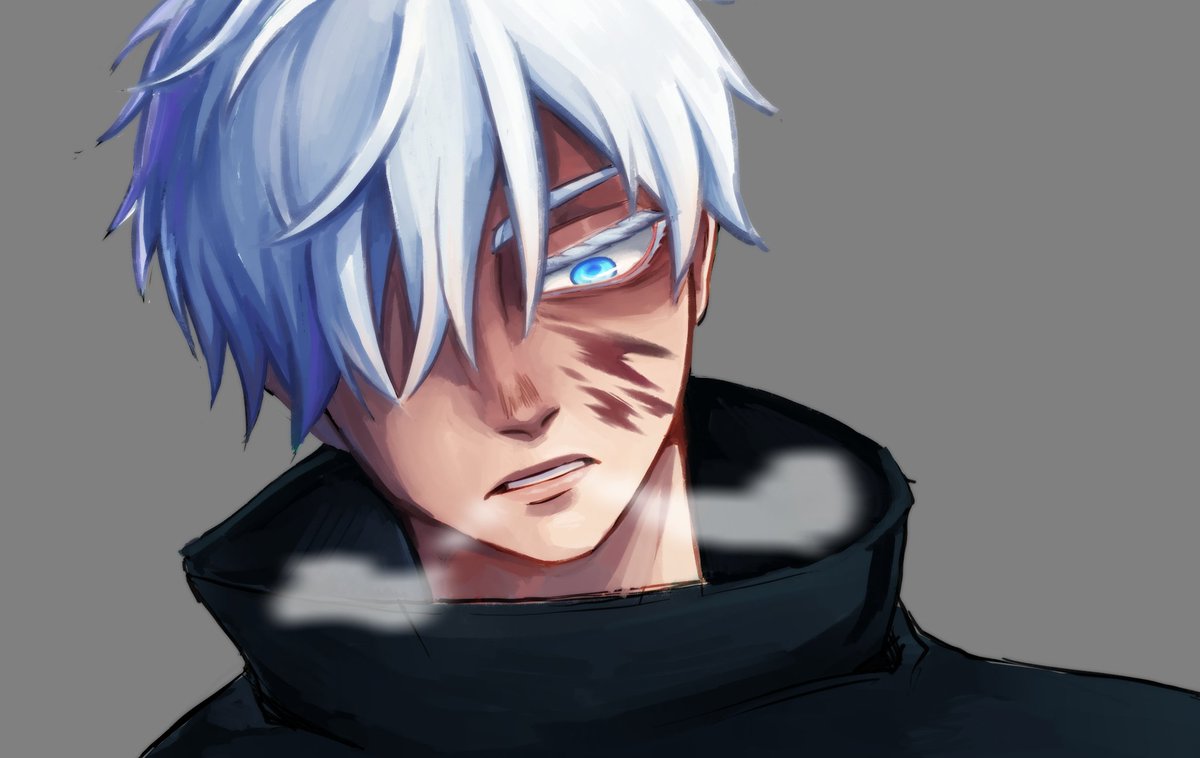 arobberry's tweet image. inspired hy someone to do a print redraw
#gojosatoru #jjk