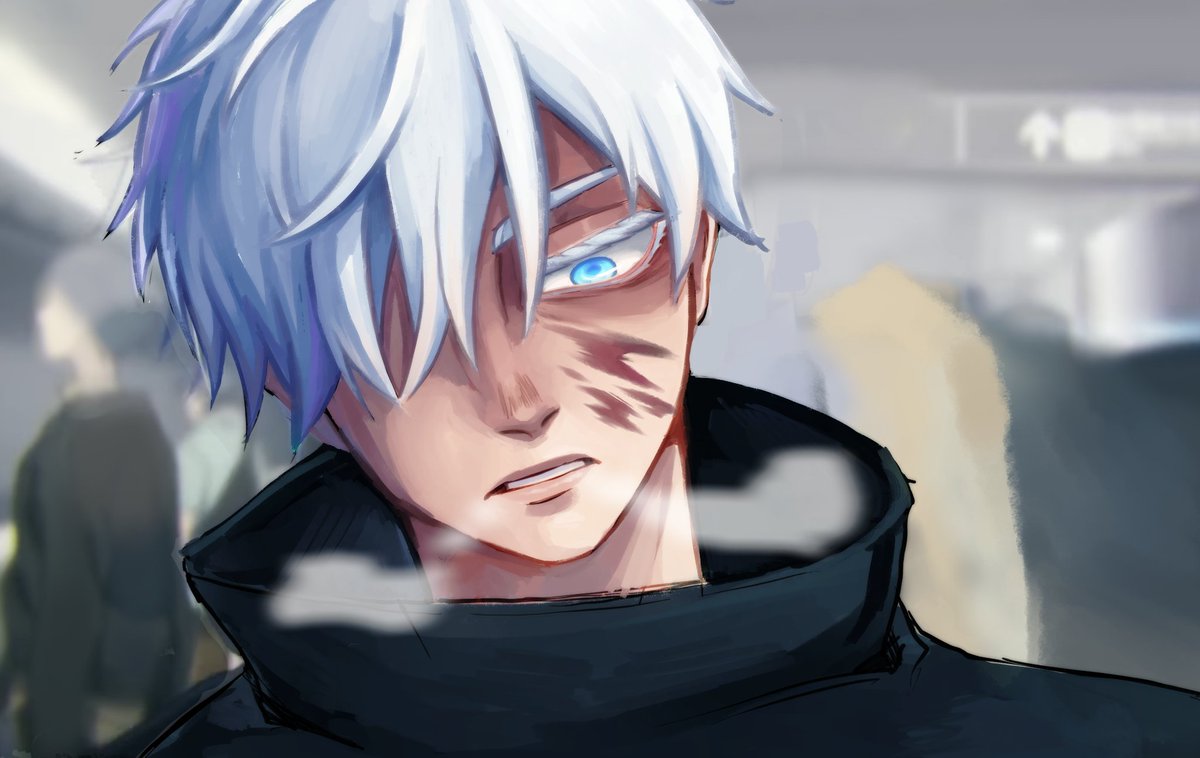 arobberry's tweet image. inspired hy someone to do a print redraw
#gojosatoru #jjk
