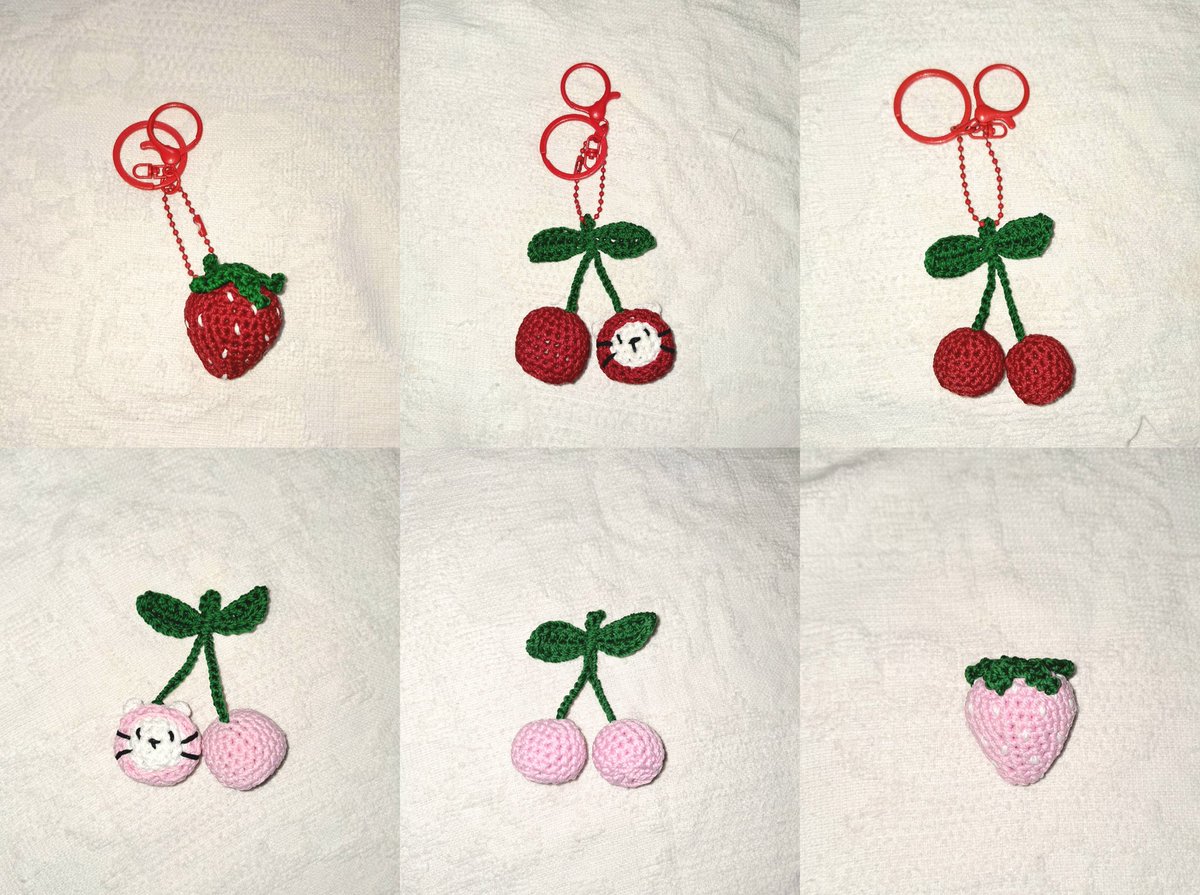 rei | jual crochet keychain 🍒 tweet media