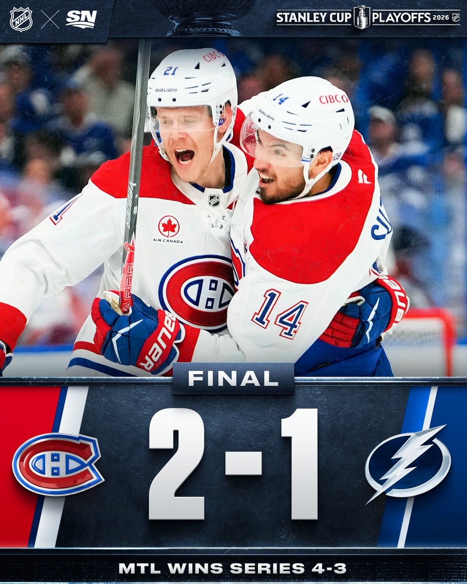 Sportsnet's tweet image. THE HABS GET IT DONE IN GAME 7 🙌