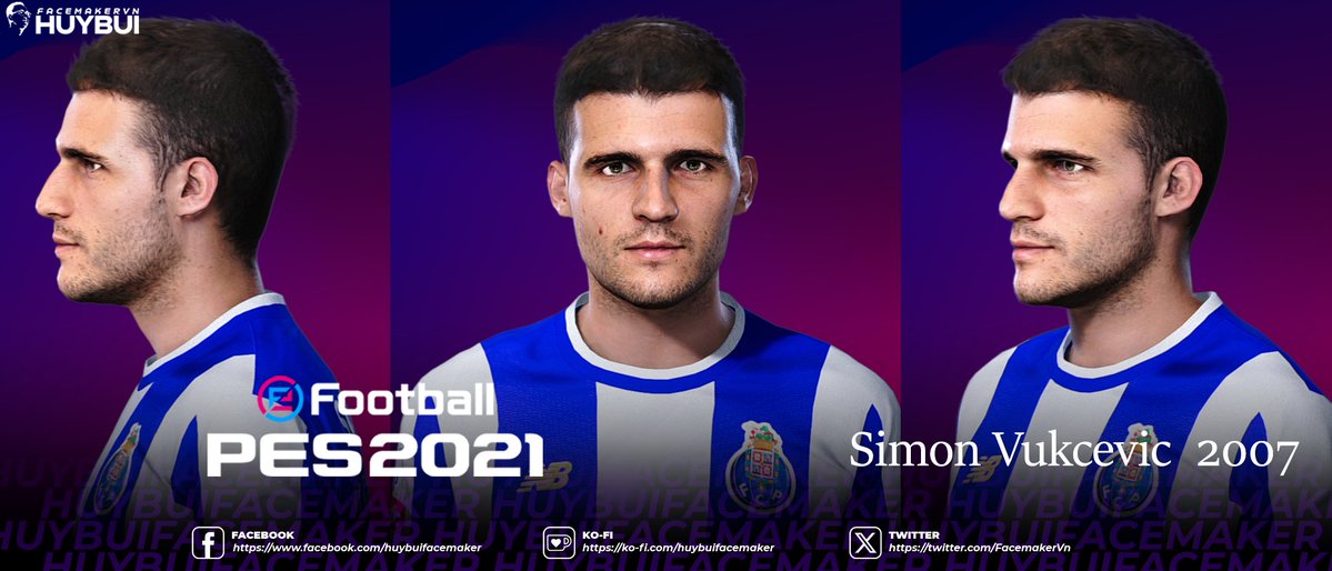 FacemakerVn's tweet image. CLASSIC FACE  #PES2021
 Simon Vukcevic 🇲🇪
⚡️Free for members : 
patreon.com/huybuifacemaker
🖇️Link Download👇
buymeacoffee.com/facemakerhuybu…
ko-fi.com/s/2c8d120e5e
📩 Custom Face Requests
#facemakerVn #PES2021 #FC26