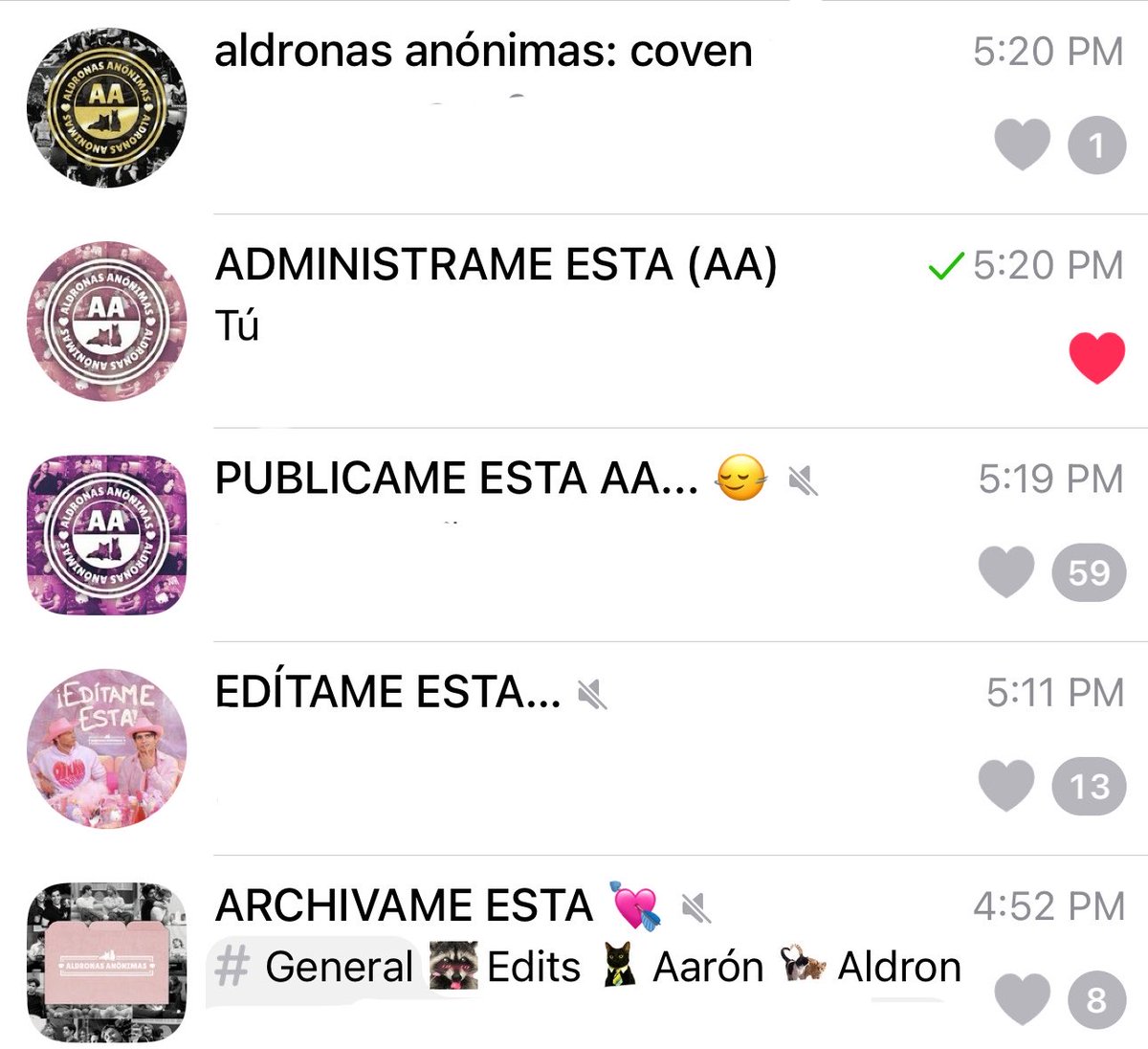 la estructura organizacional de AA sin contexto para que Aarón no crea que lo estábamos albureando 🤣