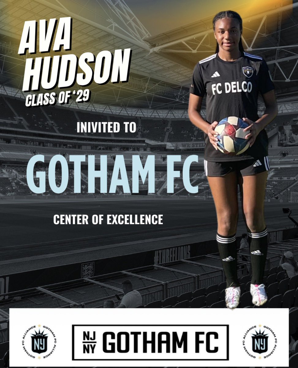 hudson_ava55's tweet photo. I’m excited to share that I’ve been selected to attend the Gotham FC Player Pathway Center of Excellence !!!!!@GothamFC  @ImYouthSoccer @TopDrawerSoccer @ECNLgirls  #besteffort https://t.co/9h0Gzazqoy