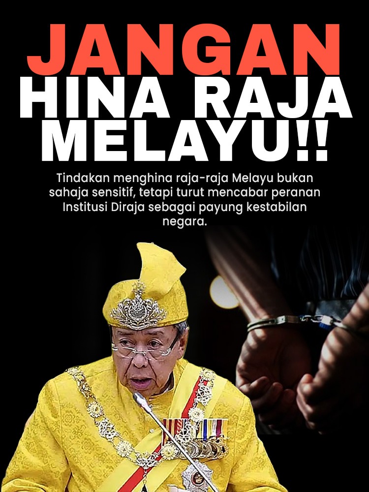 AirJernih19's tweet photo. JANGAN HINA RAJA MELAYU!!

#Hormati
#InstitusiDiraja
#RajaPayungNegara
#DaulatTuanku
#MalaysiaMadani https://t.co/JICyhQ5H43