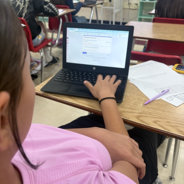 BTMS_Tigers's tweet photo. 7th graders have been working on a survey project. They are creating their own questions, collecting real data, and using it to make box-and-whisker plots. Now they’re finishing it up by analyzing their data and putting together a Google Slides presentation! https://t.co/TchVOfgnl8