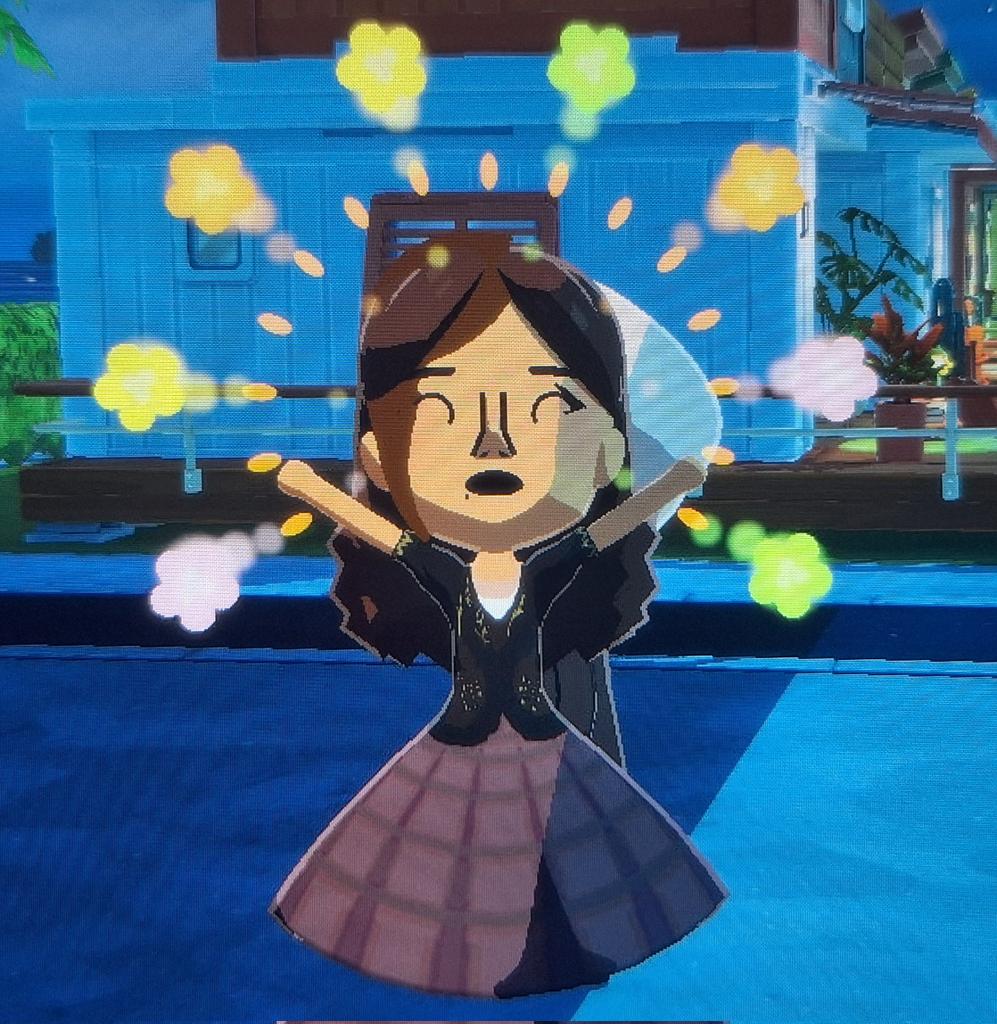 I made my lucy gray mii one of her dresses from the film 😭