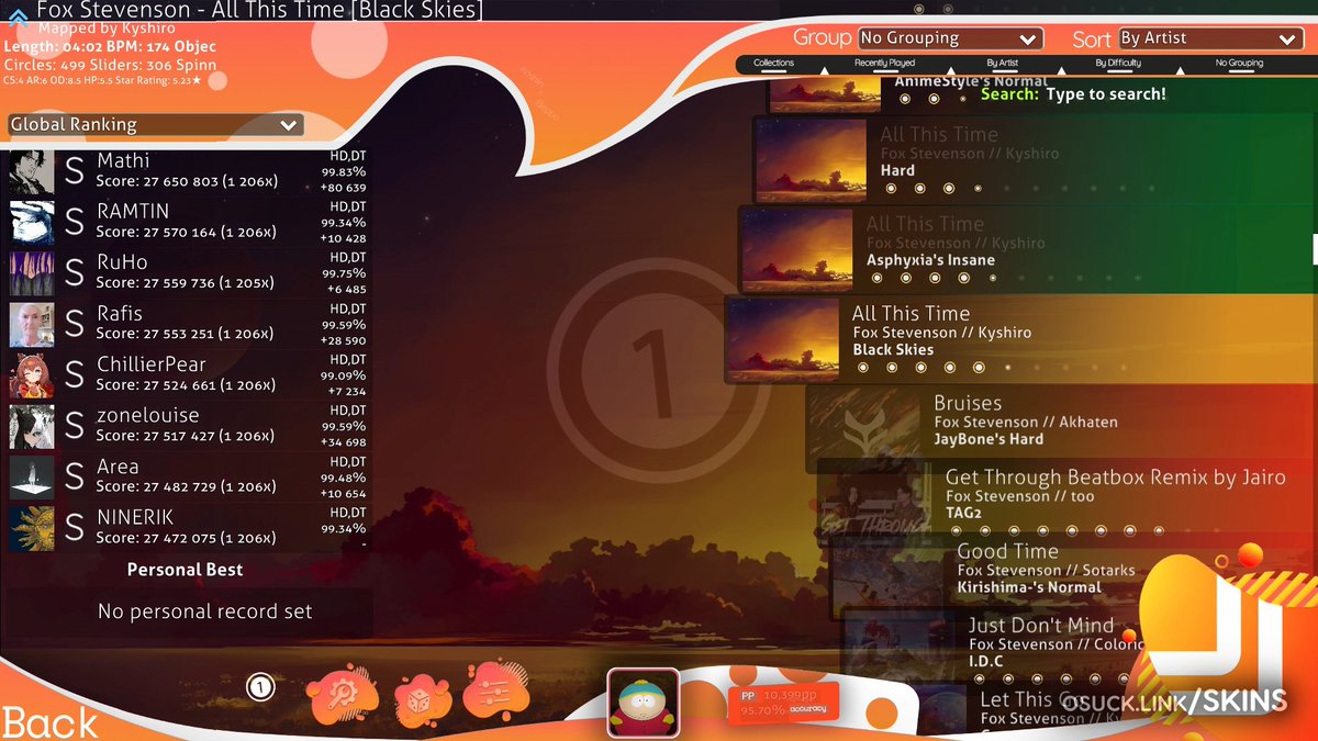 «Aprisity OrangeHue» v1.0 Aspect ratio: 16:9 Modes: osu Size: 14.4 - 14 ...