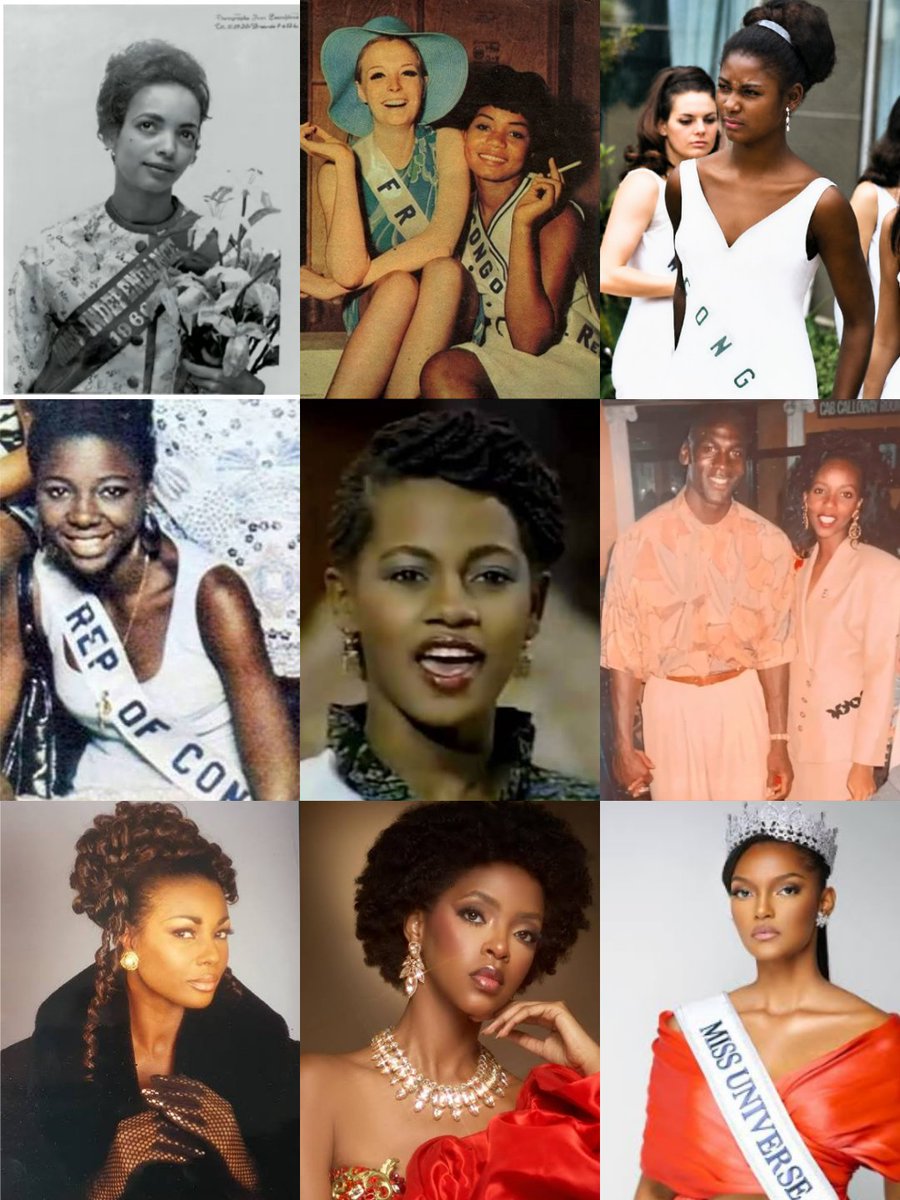MeCongolese's tweet photo. 65 ans de grâce, de prestance et de détermination. Portrait de la femme congolaise à travers nos reines de beauté de 1960 à aujourd'hui. 🇨🇩👑
#RDC, #MissCongo, #Congo #BeautyQueen. https://t.co/cXrGF9dxyv