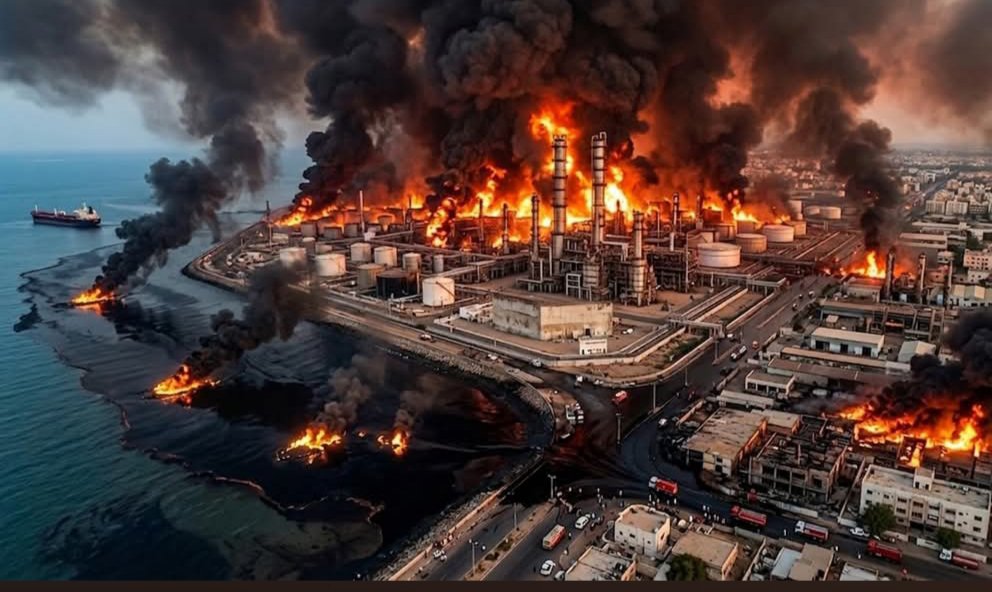 UAllied21980's tweet image. #UAF #RussiaUkraineWar   
They destroyed and damaged most of the reservoirs at the oil refinery in  Russian  

attack on Russian,  territory,

Acción de attack, acometer or is an offensive one. Russian  territory,