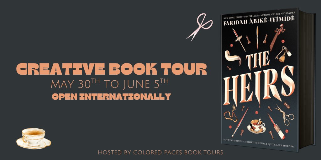 ColoredPagesBT's tweet photo. ♟️New Tour Alert♟️

We’re so excited to bring you a creative book tour for The Heirs by Faridah Àbíké-Íyímídé from @fiercereads!

The tour will run from May 30th to June 5th, 2026. Open internationally!

Check out the link to sign up: https://t.co/S3PJyl8RQo https://t.co/1PDFWGAV5n