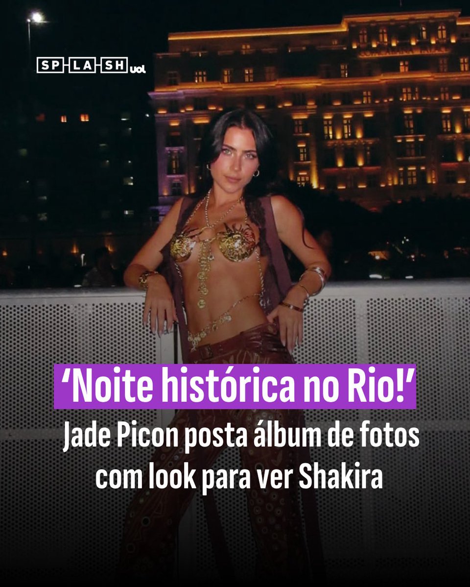 cfjadepiconn's tweet photo. Jade Picon entregou TUDO com esse look para curtir o megashow da Shakira no Rio de Janeiro.
Com direito a muito brilho, a influenciadora deixou os fãs babando nas redes sociais🔥
#JadePicon #Shakira #Look #SplashUOL #Famosos #Moda
📱splashuol via Instagram feed https://t.co/4nPgvQ6Wv3