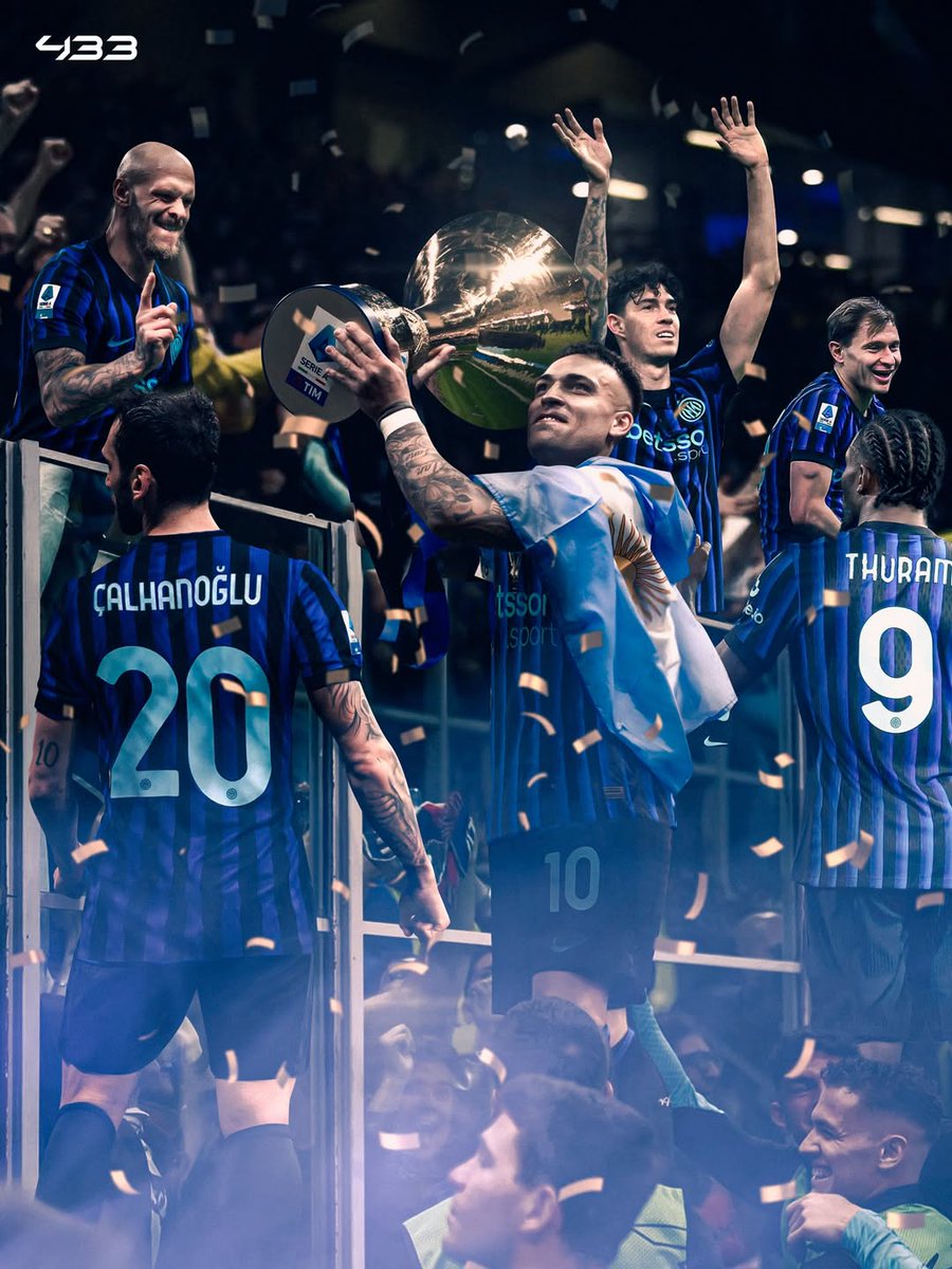 🚨 𝙊𝙁𝙁𝙄𝘾𝙄𝘼𝙇: Inter Milan are Serie A Champions for the 21st time in their history! 🏆⚫️🔵