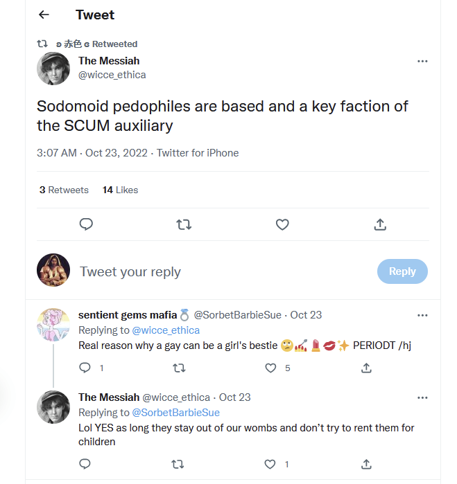 Josef_JHS's tweet photo. @Doughynutsburg True. The amount of times I've seen pedophillic things come out their mouths as well. 
So common, that others have noticed. 
https://t.co/wrvtVbUhdE https://t.co/hFl2YTjvwu