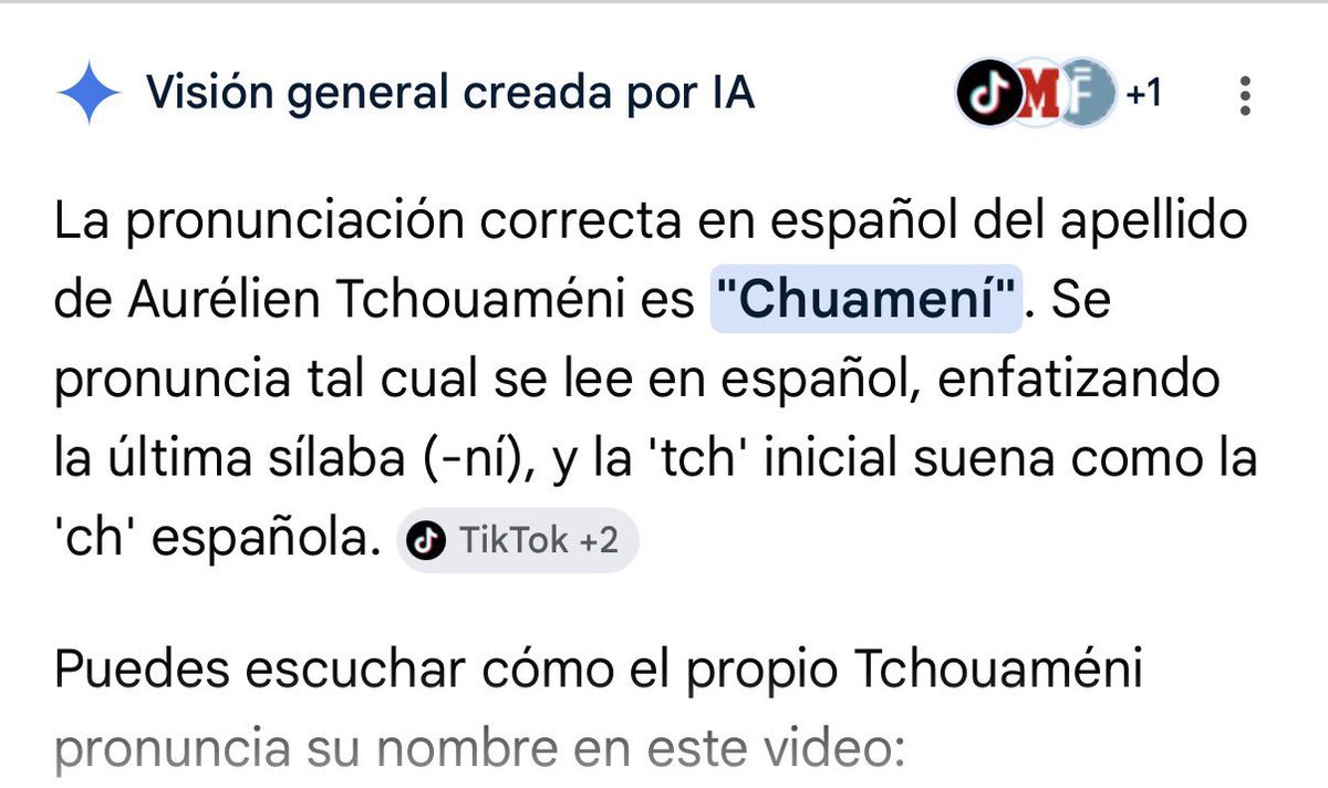 c_soublette's tweet photo. @fabig08 Por favor coméntele a @giraltpablo que Tchouameni se pronuncia en español acentuada en la “í”. Lo pueden ver en un video en youtube dicho por él mismo. Gracias https://t.co/VOUmCPegVB