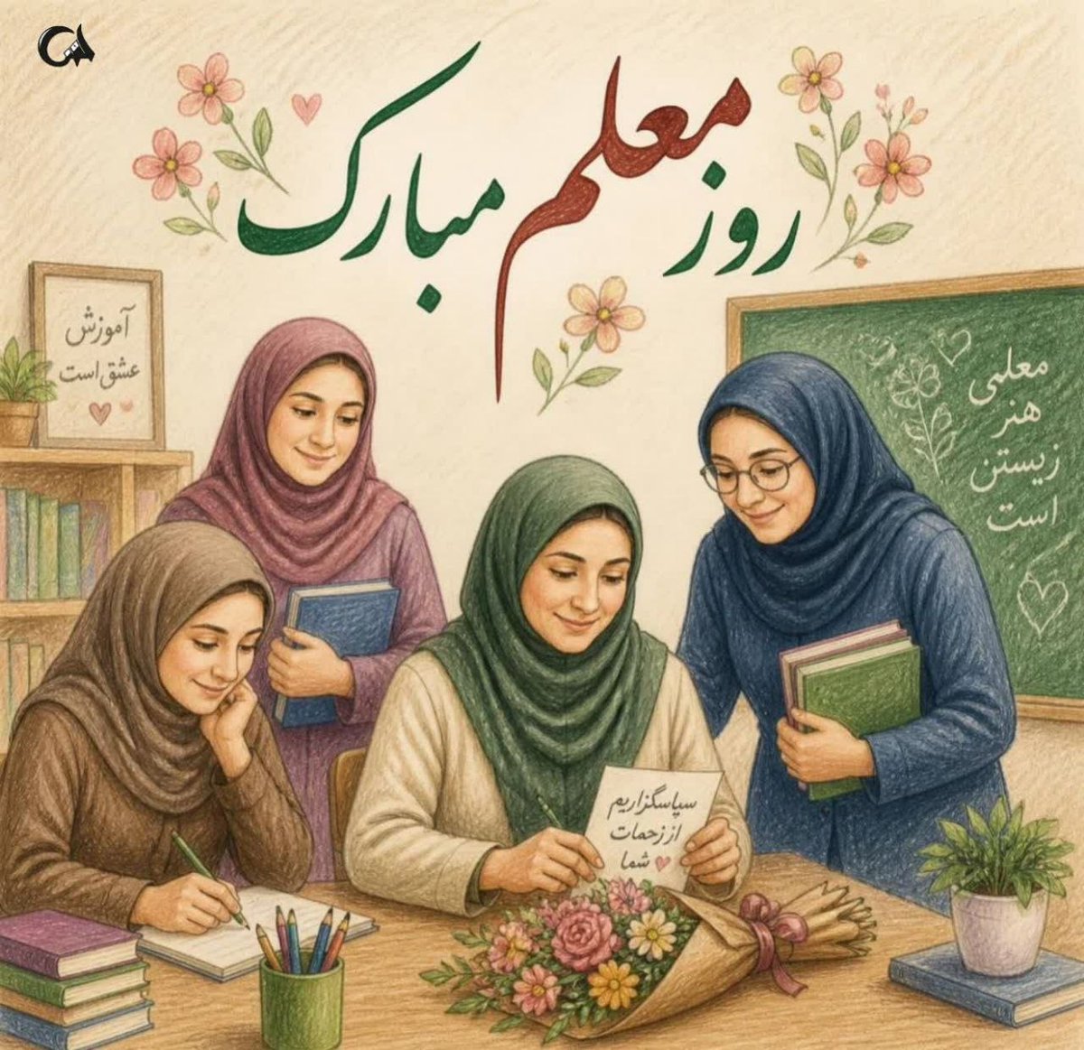 معلم جزئی جدایی‌ناپذیر از فرهنگ و تاریخ ماست.
او با فداکاری و عشق خود، خشت به خشت بنای فردای بهتر را می‌سازد.
#سپاس_معلم