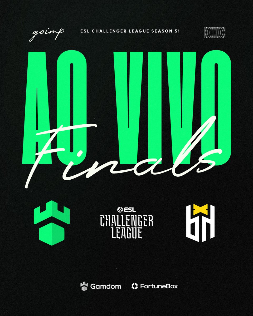 imperialesports's tweet photo. VAI COMEÇAR🔥

Estamos ao vivo para a final da ESL Challenger S51, vem acompanhar e torcer👊 

🆚 Bounty Hunters
⏰ 18h
🖥️ https://t.co/I9lCeBTMD8

#GoIMP #IMPCS2 https://t.co/389RONNOOl