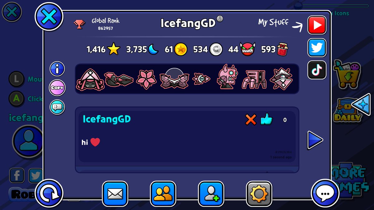 ItsIcefangGD's tweet photo. true tapu lele enjoyers will love my geometry dash icons https://t.co/ydciZ0oEOz