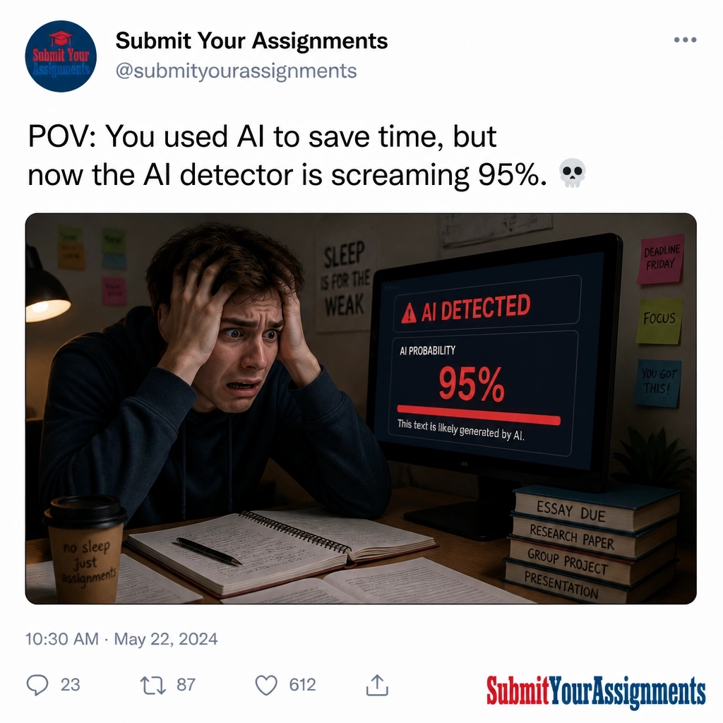 thebrownranger_'s tweet image. AI is a vibe until that "100% detected" notification pops up. 💀 Don't risk your grades! Our AI check + human rewriting service keeps things authentic and safe. ✍️✨

Call us to get started: +13466036340

#AcademicWriting #SYA #CollegeLife