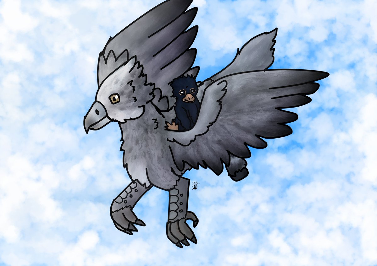 Nalkotheliger's tweet image. The 2021 commission, which I find quite outdated !

#commission #art #dragon #warriorcats #furryart #feralart
