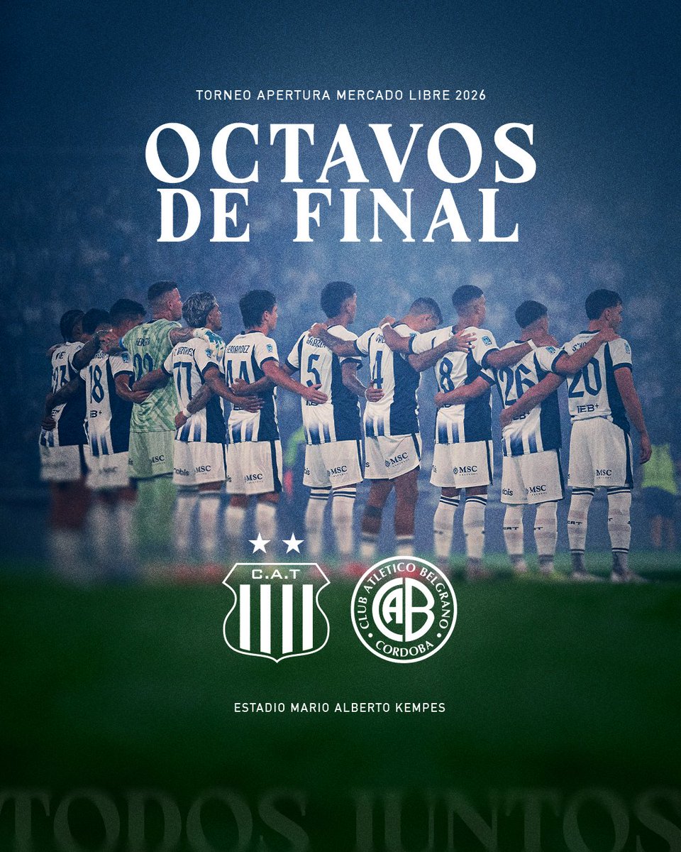 Por la historia, tu gente y estos colores 💙🤍

𝙋𝙧𝙤́𝙭𝙞𝙢𝙤 𝙥𝙖𝙧𝙩𝙞𝙙𝙤: Octavos de final 🆚 clásico cordobés en el 🏟️ Estadio Mario Alberto Kempes.

¡Vamos 𝐍𝐎𝐒𝐎𝐓𝐑𝐎𝐒! 🫡