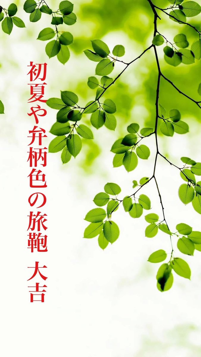 『初夏』

#大吉の俳句