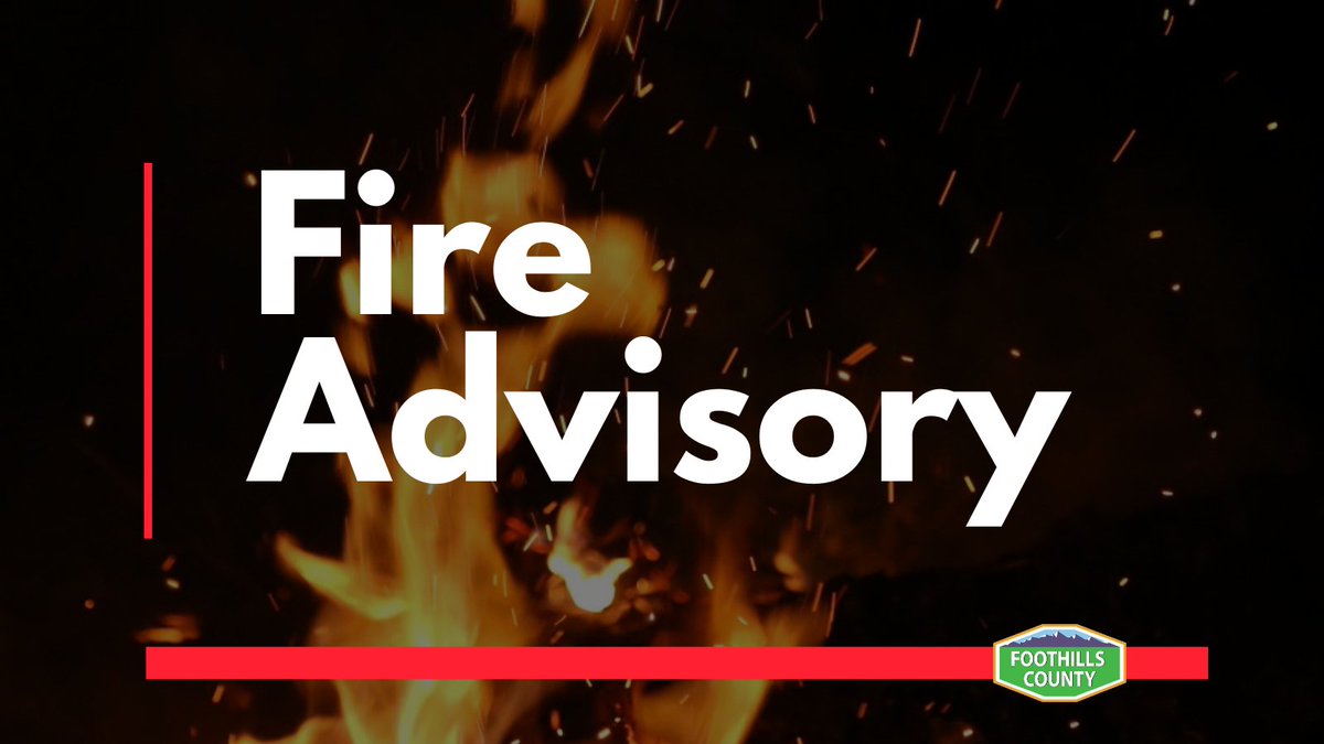 Foothills County is moving to a Fire Advisory status. If conditions continue to change, the County may impose a Fire Restriction or Ban at anytime. For more details about what is permitted under a Fire Advisory, please visit our website: 

foothillscountyab.ca/emergency-serv…