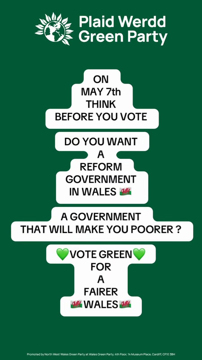 nickboundswgp's tweet image. Voters in The Senedd Constituency of “Bangor Conwy Môn”, on 7th May 💚Vote Green💚 for a fairer Wales 🏴󠁧󠁢󠁷󠁬󠁳󠁿

#Bangor #Conwy #YnysMôn 🏴󠁧󠁢󠁷󠁬󠁳󠁿 #Anglesey #Senedd #Elections2026 #VoteGreen #GreenParty 
@WalesGreenParty @as_penarth @ZackPolanski