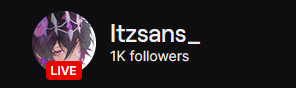 Itzsans_'s tweet photo. HOLY FUCK. THANK YALL SO MUCH FOR 1k ON TWITCH HOLY SHIT. I LOVE ALL OF YOU GUSY FROM THE BOTTOM OF MY HJEART https://t.co/bwXOqYIP9m
