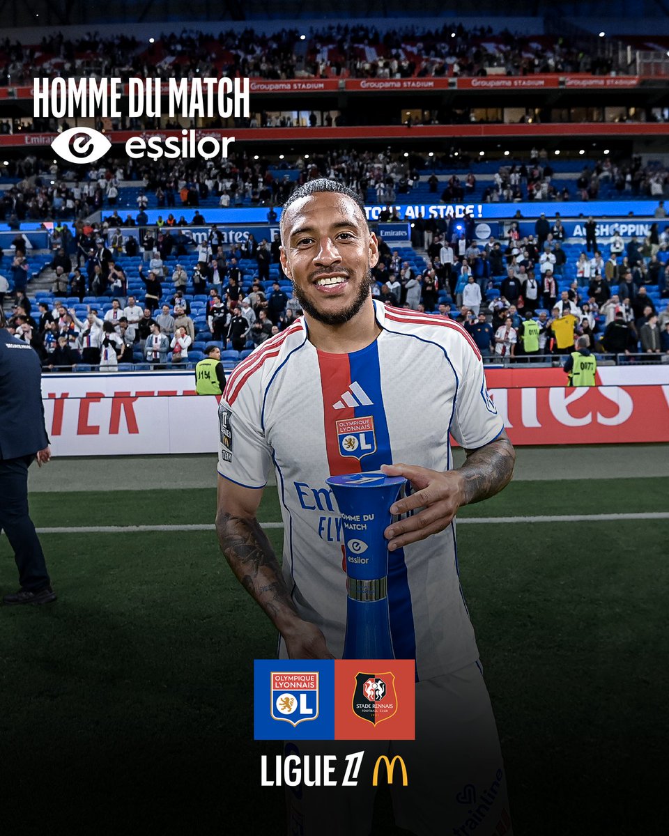 Corentin Tolisso est votre Homme du match Essilor 🏆

#OLSRFC