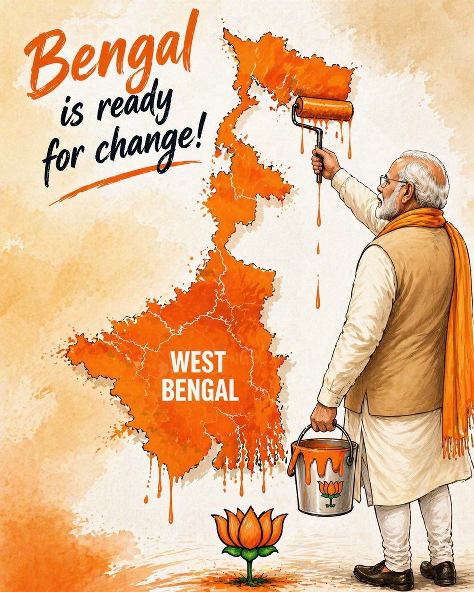 iankitvora's tweet photo. Tomorrow will be a historic day for BJP. The Bengal election results are set to redefine the political landscape. #Modi4Bengal https://t.co/38M5Gt7R53
