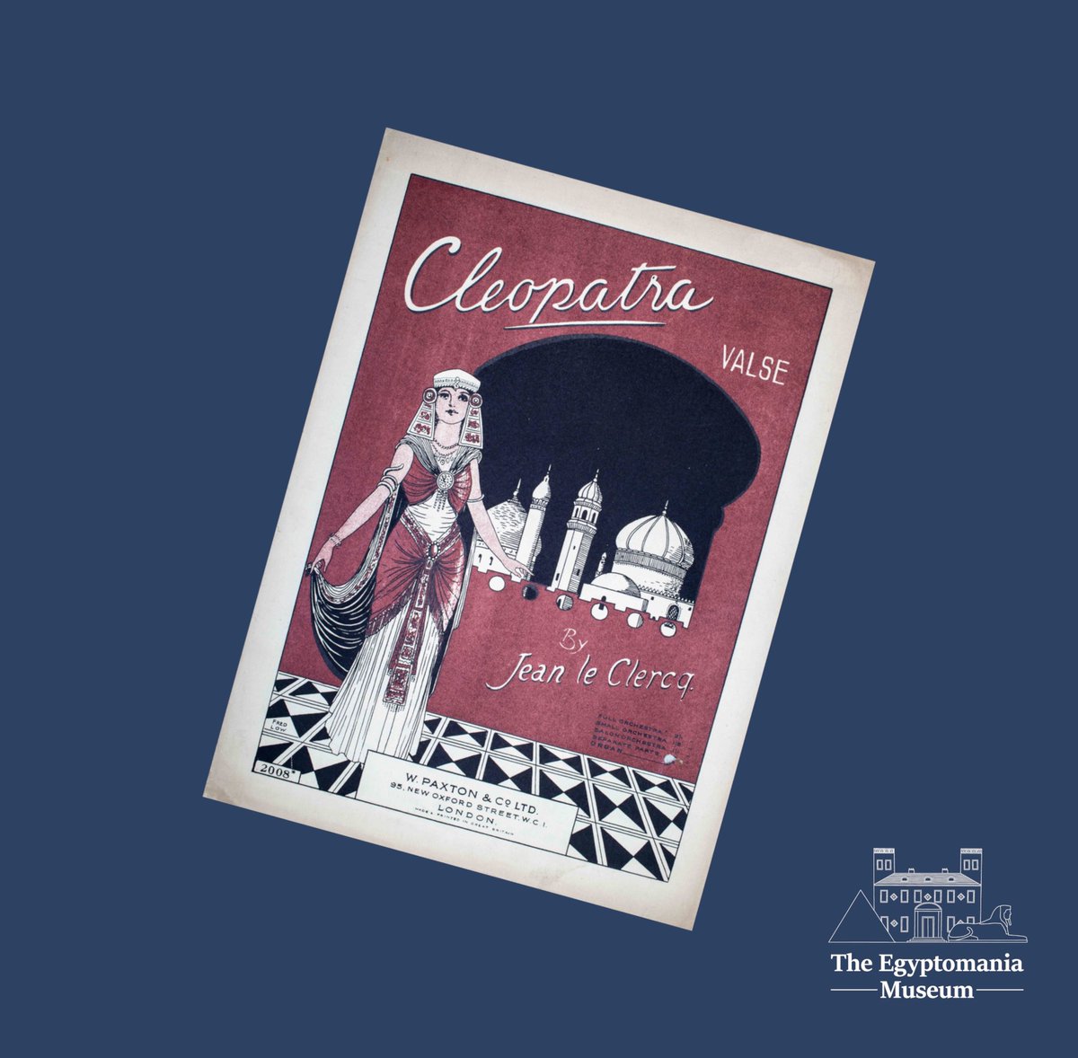 EgyptomaniaMuse's tweet image. Day 123 of #photoaday 

A piece of early 20th century piano music inspired by the famous Egyptian queen Cleopatra

Currently on display at Barnsley Museum as part of the “Cleopatra and the Queens of Egypt” exhibition 

#365days #365daychallenge #365photodaychallenge