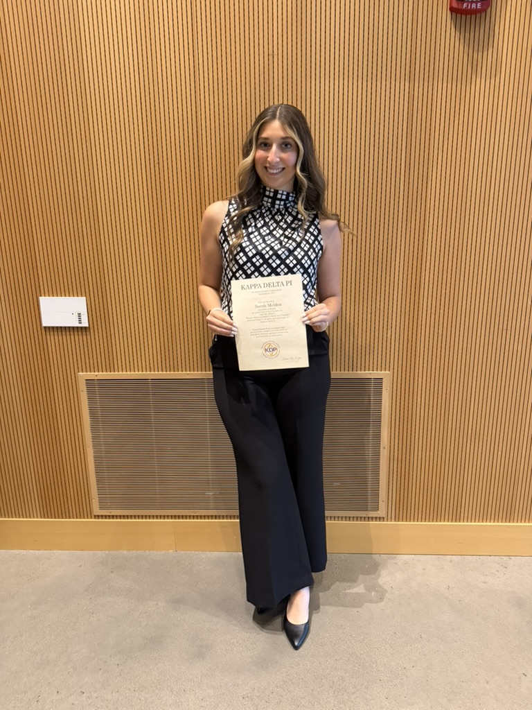 sarahmeldon's tweet photo. Excited to share that I was inducted as a freshman into Kappa Delta Pi at SRU! KDP is an invitation-only honor society, &amp; I was nominated based on my academic performance in the College of Education. I'm extremely grateful for the opportunity to grow my professional development! https://t.co/EiNicVLSVP