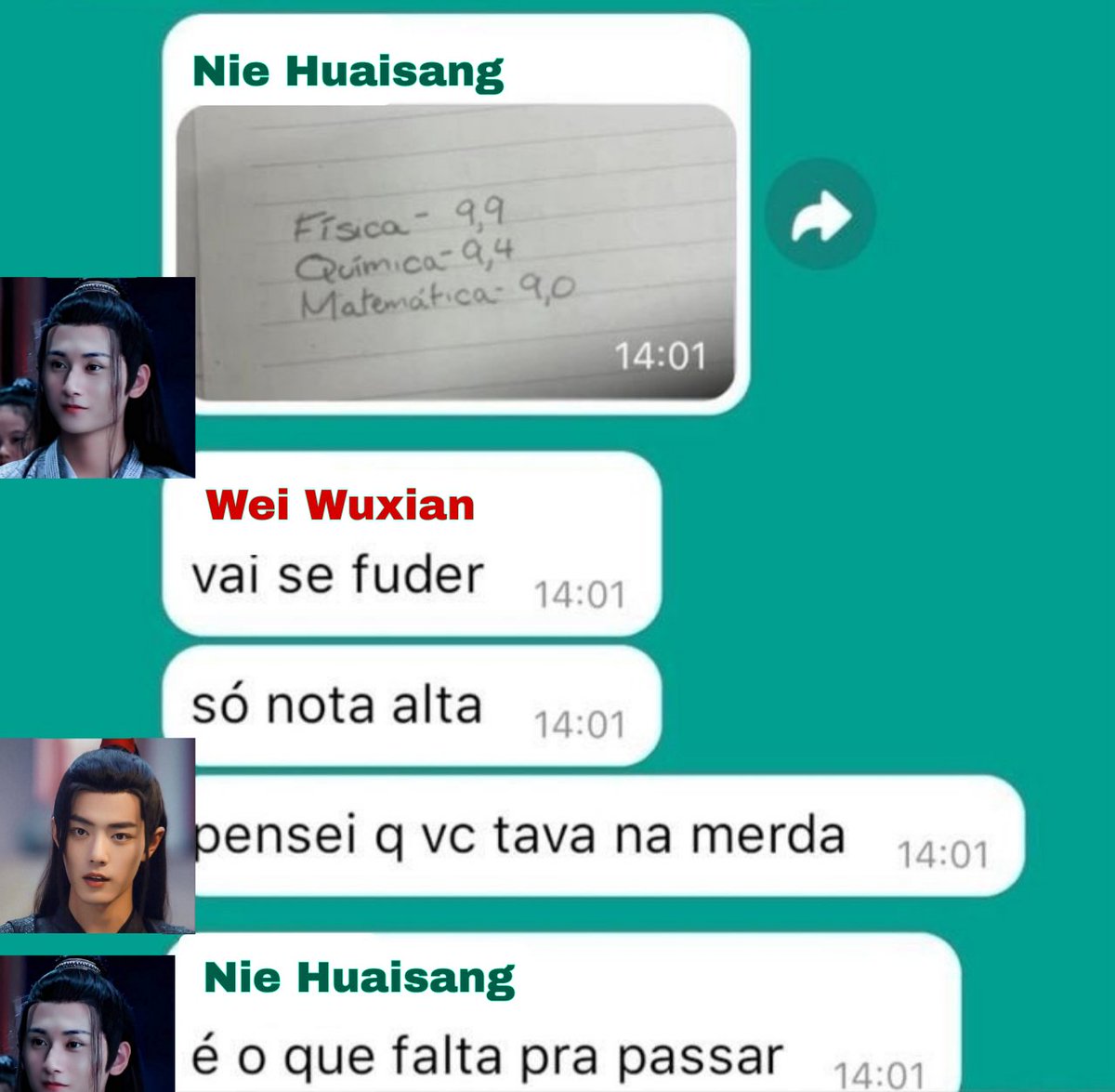 eles assim na época que estudavam no Recanto das Nuvens kkkkkk